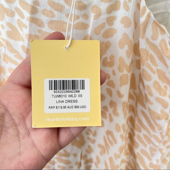 Charlie Holiday Lina Animal Print Midi Slip Dress XS - Picture 8 of 8